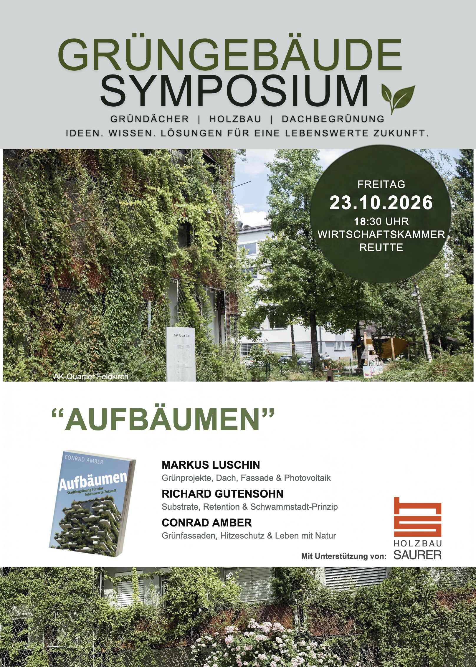 GRÜNGEBÄUDE SYMPOSIUM – 23.10.2026 in REUTTE (Tirol)